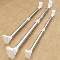 Wardrobe hanging clothes rod telescopic rod free of punching cold clothes to defend bedroom wardrobe curtain clotheshorse door curtain bath curtain rod brace