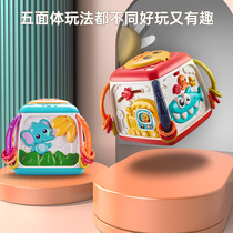 Pentahedron early education toys baby Pat drum hand drum 6 Months 1 year old baby music nursery song story