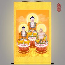 Portrait of the third Buddha Shakyamuni Buddha Buddha Burning Lights Ancient Buddha Maitreya Buddha Bodhisattva Buddha Portrait Scrolls