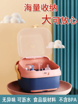 2021 new baby bottle storage box Baby Special place drain storage box small large mini out
