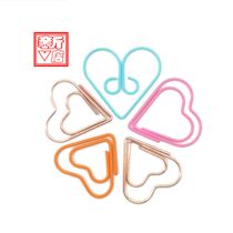 Heart-shaped paper clip cute creative pin brooch safety pin paper clip personalized office supplies