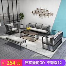 Iron Art Sofa Industrial Wind Light Lavish Minima Casual Cloth Art Modern Small Family Type Tea Table Furniture Combined Nordic Reception
