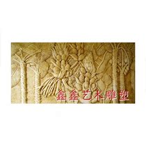 Sandstone European-style relief fruit map Sandstone FRP fountain sculpture three-dimensional mural entrance art background wall