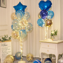 Luminous floating table floating birthday balloon decoration scene layout party opening atmosphere column bracket with lamp landing