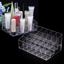 24 Grid Acrylic Makeup Organizer Cosmetic Display Stand Lips