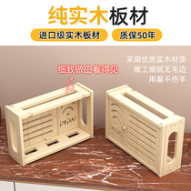 wifi cat set-top box socket shielded case wire box hanging wall wireless router storage box solid wood