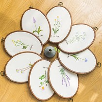 Vintage embroidery flower stretch flower support Antique embroidery circle embroidery frame Picture frame display embroidery stretch oval decorative embroidery shed