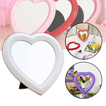 Heart Shape Makeup Mirror Desktop Vanity Mirror with Stand C