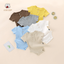 Water ethnic YouTong baby bag fart clothes Summer thin net red foreign air pure cotton one-piece clothes baby go out to triangle hag