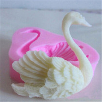 Cute Swan Form Silicone Fondant Soap 3D Cake Mold Cupcake Je