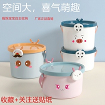 Mini small bucket plastic bucket with lid childrens toys digging sand storage bucket small covered baby children painting