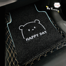 Silk loop car foot pad Universal easy to clean can be cut cute car car carpet protection pad car anti-dirty foot pad