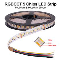 12V 24V 5 Colors in 1 Chip LED Strip Light 5M RGBCCT RGBW RG