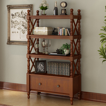 American bookshelf shelves Home solid wood bookshelves Brief floor European-style childrens small bookcase storage rack storage cabinets