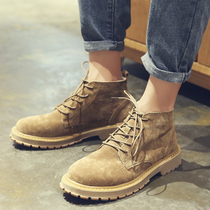 Mid Gang Martin Boots Mens Leather Breathable Boots Summer High Autumn Winter Style American Plus Velvet Warm Boots