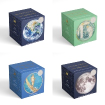 kibifufu comparable fufu round puzzle 168 piece earth moon toy puzzle gift healing department