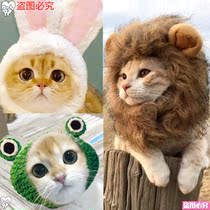 Dog ear headwear Net Red pet cat lion headgear cat hat cute birthday decorations headgear dress