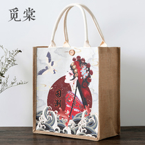 Waterproof canvas bag to work linen custom LOGO environmental protection shopping bag book linen handbag children out