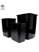 Wake flower bucket flower Flower bucket vintage flower plastic home black square plastic bucket flower shop supplies