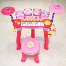 Polaroid childrens electronic piano early education music toy baby piano with microphone beginner 1-3-6 years old 1601 girl