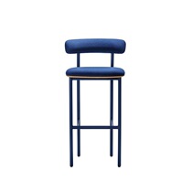  Light luxury Nordic modern simple wrought iron high chair Hotel reception single chair back chair