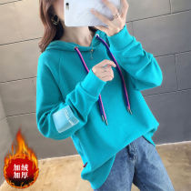 Sweatshirt women Spring thin 2021 New Korean version loose size fat mm student bf hooded coat women ins