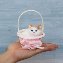 The simulation will call the cat will call the cat basket flower basket fur crafts scenic gifts children's toys