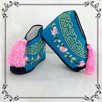 Opera shoes Huadan shoes color shoes increased embroidered shoes womens drama supplies color shoes ancient dress lady shoes opera color shoes bag
