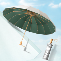  Wandeng 16-fold titanium silver sunshade sunscreen sun umbrella Female large wind-resistant and UV-resistant sun umbrella dual-use umbrella