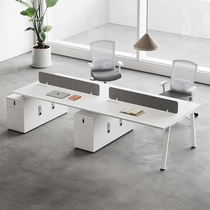 Staff Desk 2 4 6 People White Station Screen Partition Screens Office Table And Chairs Combination Brief Modern