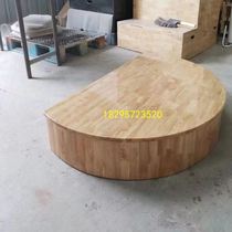 School ground round corner T Table Interior faculty front desk stitched right angle steel frame hosted lecture performance