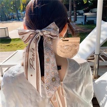 Bow scarf hairband Vintage French headband New style with streamer hair ornaments