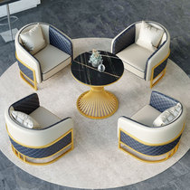 Nordic luxury sales office talks table and chair combination hotel rest area guest sofa sofa business reception small round table