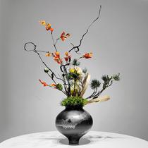 New Chinese-style Japanese-style simulation flower art sales office hotel model room living room coffee table porch decoration desktop decoration
