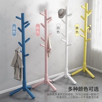 Clothes rack Living room floor-to-ceiling vertical household bedroom solid wood clothing rack coat rack rack rack sub-rack rack