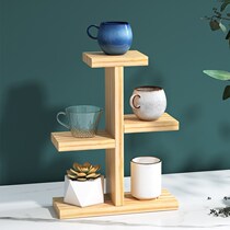 Cup shelf storage tea cup rack light luxury wooden solid wood water cup glass coffee cup display tray multi-layer