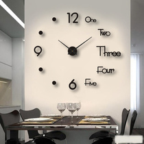 Creative living room table 2021 new modern clock wall clock living room non-perforated European clock wall ins table
