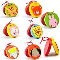Childrens toy stage performance soundboard kindergarten percussion instrument two pieces four pieces of wooden bamboo board Pleasant goat Allegro
