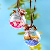 Fetal hair pendant souvenir diy creative necklace Car pendant Newborn fetal hair collection gift preservation bottle