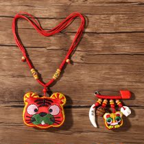 Fetal hair pendant Souvenir diy creative necklace Homemade fetal hair pendant Baby baby safety pin pendant