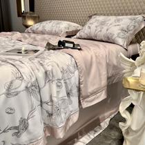 Fuanna 100 heather summer quilted by four sets of two-sided washable summer cool quilted by air conditioning by summer thin quilt 2 0