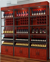 Upgraded fashion floor cabinet display bar supermarket winery wine cabinet wine rack durable wine display cabinet