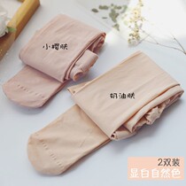 Silk Sox Womens Spring and Autumn Meat Color Beating Underpants Womans Medium Thick Autumn Winter Sky Super Natural Naked Sensation Socks JK Light Leg Thin God