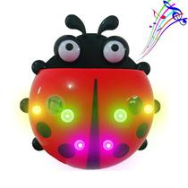 Childrens scooter car basket Ladybug basket stroller music three-wheeled front cartoon basket universal basket bicycle Michael