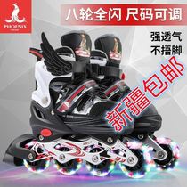 Xinjiang skates childrens full set of suits boys girls skating wheel skating shoes dry ice beginners CUHK