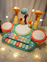 Childrens mini piano drum set two-in-one beginner boy 3-6 year old baby baby playing drum toy