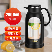 Minxia Large Capacity Cold Kettle Glass Home Cool White Open Water Cup Living-room Office Anti-Burn-Resistant Bubble Teapot