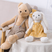 High-end press doll a pair of married teddy bears couple hug bear plush toy doll big gift bear