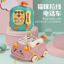 Children's music toy phone early education story machine infants can grind their teeth and drag children's simulation mobile phone 1-3 years old