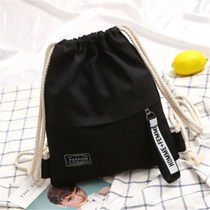 Corset pocket drawstring backpack women canvas minimalist student bag men Sports small cloth bag Korean drawstring backpack